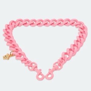 NEW VERSACE Gold LA MEDUSA Baby Pink Acrylic Bag Purse Chain Link Handbag STRAP